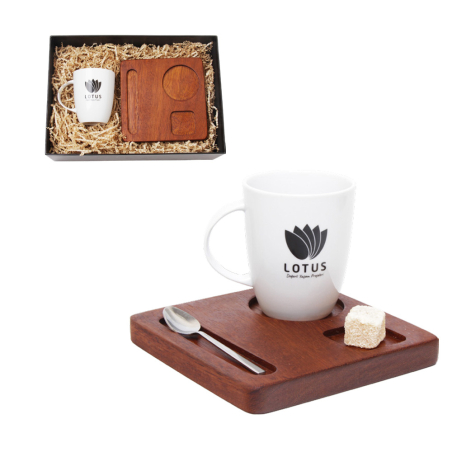 Porcelain Cup With Wooden...