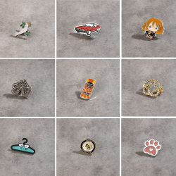 Enameled Cast Badge (With Pin)