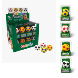 24-Piece 3D Soccer Eraser Set