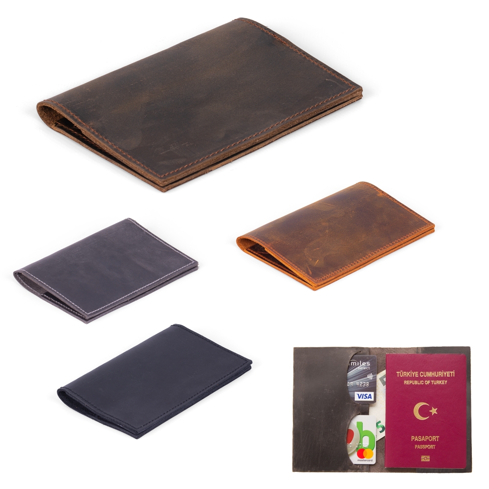 Pasaport Kılıfı Gerçek Deri